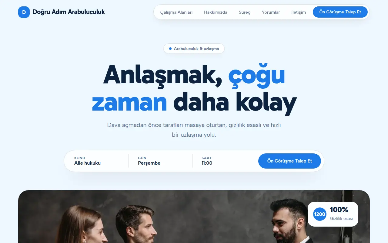 Avukat Web Sitesi — Doğru Adım Arabuluculuk